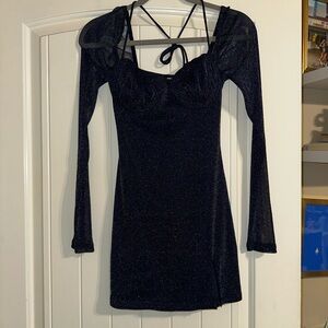 Princess Polly Shimmering navy Mini Dress NWT!!!